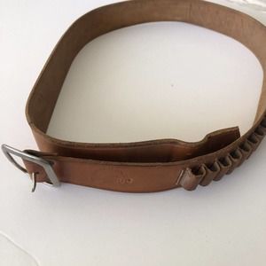 Vintage Size 38 40 Brauer Bros leather cartridge belt with cartridge loops